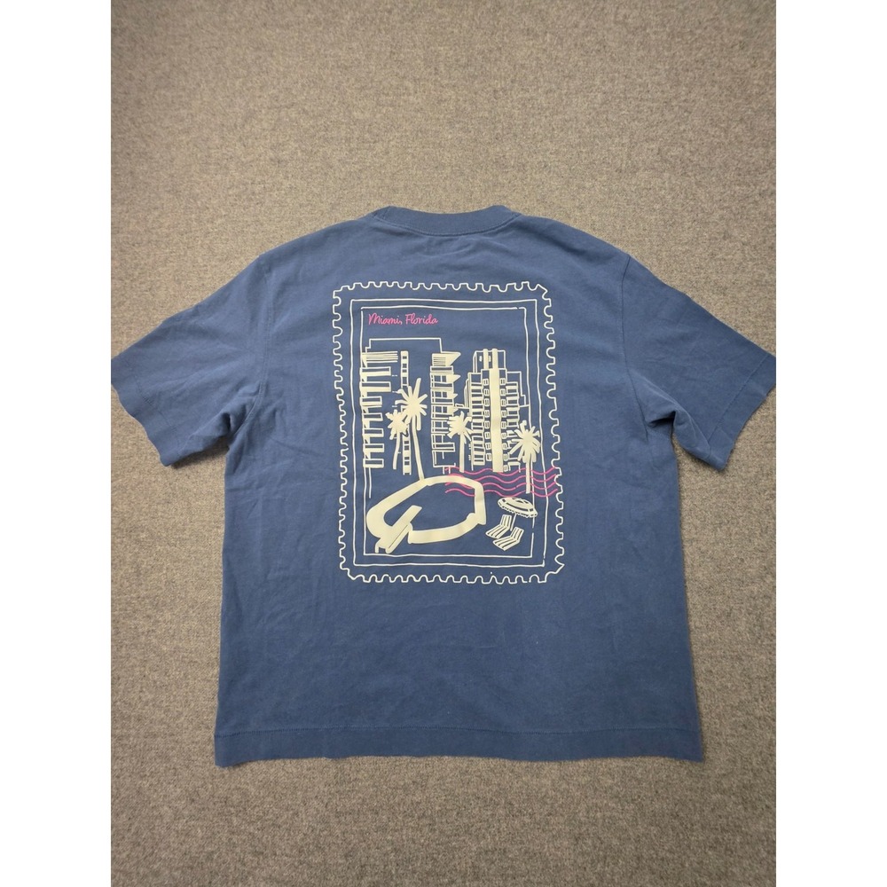 Abercrombie & Fitch Miami Florida Graphic T-Shirt Mens XS Blue Heavyweight NWT